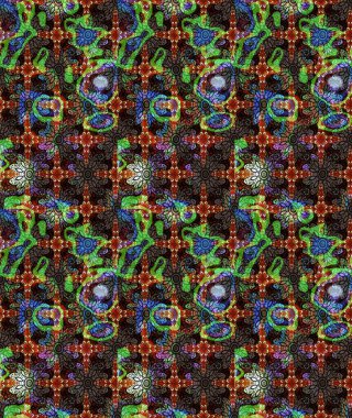 Renkli Bahar Teması eskiz kalıbı. Raster illüstrasyonundaki çiçek desenli çizim. Güzel kumaş deseni. Düz Çiçek Elementleri Tasarımı.