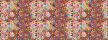 Şirin çiçek elementleri. Raster illüstrasyonu. Kusursuz. Tarafsız ve pembe renkte çiçekler.