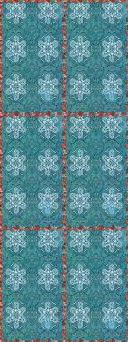 Tekstil, kumaş, kapaklar, duvar kağıtları, baskı, naylon, yapıştırma, örgü, dekupaj için çiçeksiz arkaplan. Küçük mavi reklam nötr, çiçekler şeklinde oldukça eski bir besin torbası deseni. Millefleurlar