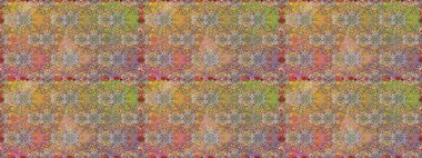 Raster illüstrasyonu. Küçük çiçekli kusursuz yay deseni. Suluboya stilinde bej renkler üzerine.