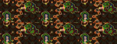 Kahverengi renkte çiçekli çiçek deseni. Suluboya tarzında kahverengi renkte çiçekler.