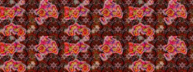 Sevimli çiçek raster deseni. Kahverengi renkli çiçekler. Renkli Yaz Temalı eskiz kalıbı. Düz Çiçek Elementleri Tasarımı.