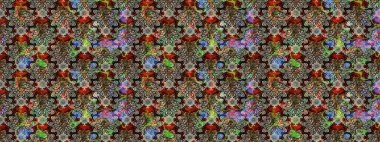 Organik motif arka planı. Çizim kalıbı. Raster illüstrasyonu. Ultraviyole kumaş deseni.