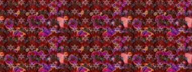 Raster Güzel kumaş deseni. Raster suluboya deseni, narin çiçekler, kahverengi çiçekler, tebrik kartı şablonu..