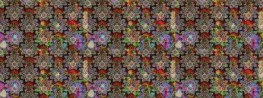 Raster deseni. Küçük çiçekte güzel bir desen var. Çiçek arkaplan. Doğa. - Gri çiçekler. Çiçek kolajı. Çiçek bileşimi.