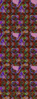 Çizgi çizimi kalıbı. Raster Moda kumaş deseni. Şirin çiçekler..