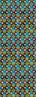 Suluboya etkisi. Raster deseni. Organik elementler. Botanik çizim deseni.