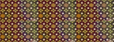 Güzel, parlak, pürüzsüz kumaş, tuval. Raster illüstrasyonu. Desen, çizim, çiçek sınırı. Çiçek çelengi. Kıvırcık, parlak örgü. Klasik eski arkaplan.