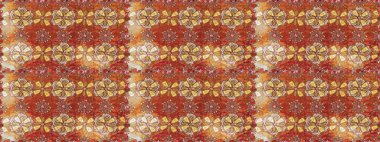 Raster illüstrasyonu. Kahverengi renklerde. Kahverengi renkte kahverengi papatya deseni.