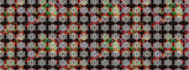 Raster illüstrasyonu. Robot resim. Küçük çiçekte sevimli çiçek deseni var..