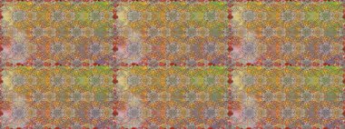 Moda baskıları için zarif bir şablon. Modern çiçek arkaplanı. Halk tarzı. Parlak renkli çiçekleri ve kahverengi ve bej renklerinde yaprakları olan şaşırtıcı, pürüzsüz çiçek deseni..