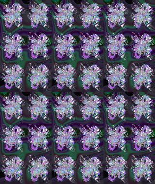 Raster illüstrasyonu. Renkli Bahar Teması eskiz kalıbı. Chichi 'nin kumaş kalıbını çiz. Düz Çiçek Elementleri Tasarımı. Çiçek deseni.