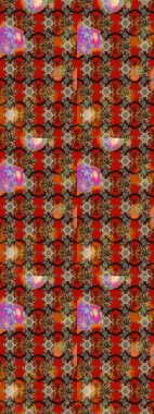 Çiçekli çizim şekli. Renkli Bahar Teması eskiz kalıbı. Kahverengi renkli çiçekler. Düz Çiçek Elementleri Tasarımı.