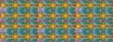 Yumuşak, yeşil renkli bahar çiçekleri. Raster illüstrasyonu. Yaprak ve çiçeklerin suluboya resmi, yeşil renkte çizim deseni.