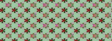 Şirin çiçekli kusursuz desen ve nötr ve gri renklerde yapraklar, suluboya çiçekli desen, duvar kağıdı, kart veya kumaş için fayanslı. Raster illüstrasyonu.