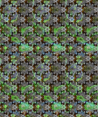 Raster çiçek desenli çiçek deseni, yapraklar, dekoratif elementler, sıçrama, lekeler, el çizimi kontur çizgileri ve Doodle çizim stili, grafik raster çizim çizimi.