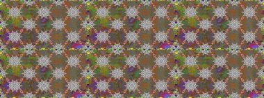 Çiçekli karalama şeklinde Raster çiçek deseni. Kahverengi ve gri renkli çiçekler. Yumuşak, bahar çiçekli arka plan.