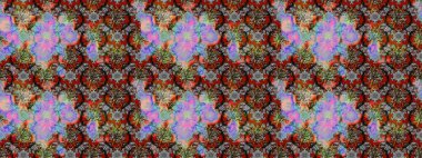 Çizim çiçek deseni duvar kâğıdı olarak kullanılabilir. Gri renkli çiçekler. Raster illüstrasyonu.