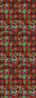 Elle boyanmış suluboya resim çizimleri, çiçekler ve bitkiler. Kırmızı renkte çiçekler.