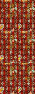 Çiçekli bahar çiçekleri. Küçük çiçekte güzel bir desen. Küçük renkli çiçekler. Moda baskıları için zarif bir şablon. Motley illüstrasyonu. Çizim.