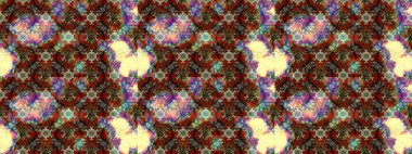 3D çiçekler, eskiz. Raster illüstrasyonu. Kahverengi renklerde.