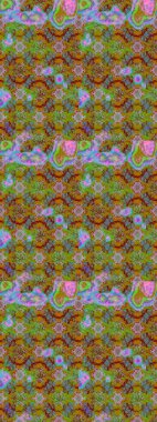 Raster illüstrasyonundaki çiçek desenli çizim. Suluboya tarzında yeşil renkte çiçekler.