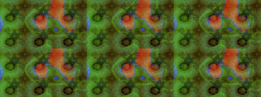 Hediye ambalaj kağıdı, tebrik kartları, posterler ve pankart tasarımı. Raster düz çiçek çizim deseni. Yeşil renkte çiçekler.