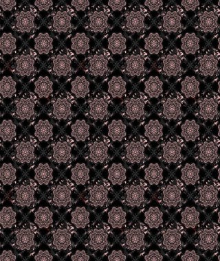 El çizimi çiçek çizimi deseni (fayans). Şirin çiçekli, desenli, siyah renkli renkli bir eskiz. Tekstil için suluboya çizim deseni.