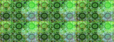 Altın çiçekli, pürüzsüz desen. Yeşil renkte altın bir element. Damask arkaplanı. Barok tarzında altın çiçekli süs..