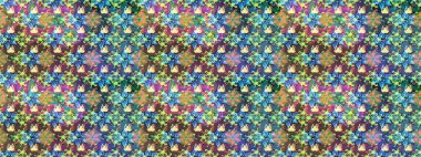 Raster illüstrasyonundaki çiçek desenli çizim. Suluboya tarzında mavi renkte çiçekler.