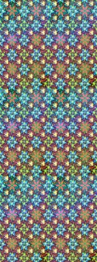 Mavi renkli çiçek desenli çizim. Suluboya tarzında mavi renkte çiçekler.