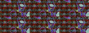 Taslak dekoratif arka plan, çiçek mandala. Çiçek. Raster illüstrasyonu. Kahverengi renklerde.