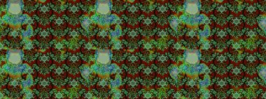 Çiçekli çiçek deseni, suluboya. Yeşil renkli çiçekler. Renkli Bahar Teması eskiz kalıbı. Düz Çiçek Elementleri Tasarımı. Raster illüstrasyonu.