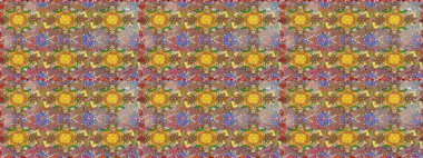 Kahverengi ve nötr renklerde çiçekler. Düz Çiçek Elementleri Tasarımı. Renkli Bahar Temalı Kusursuz Arkaplan. Çiçeksiz desenli arka plan, yaz çiçekleri..