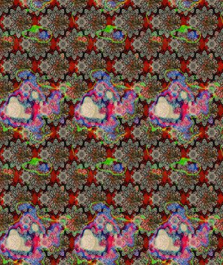 Raster illüstrasyonu. Karalama çiçeği. Düz Çiçek Elementleri Tasarımı. Güzel kumaş deseni. Zentangle soyut çiçekleri. Renkli Bahar Teması çizim şablonu.