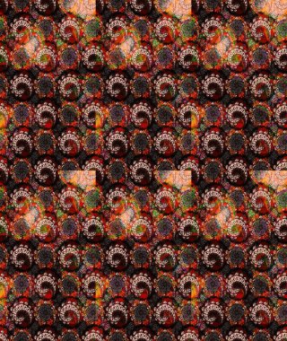 Renkli Bahar Teması eskiz kalıbı. Düz Çiçek Elementleri Tasarımı. Raster illüstrasyonu. Chichi 'nin kumaş kalıbını çiz. Çiçek deseni.