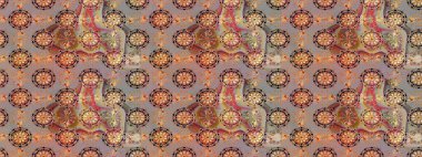 Düz Çiçek Elementleri Tasarımı. Raster. Renkli Bahar Teması çizim şablonu.