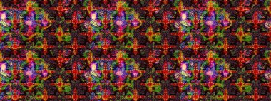 Taslak dekoratif arka plan, çiçek mandala. Raster illüstrasyonu. Kahverengi renklerde. Çiçek..