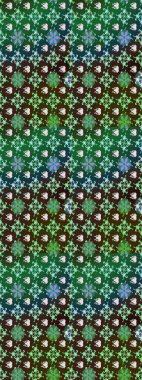 Raster illüstrasyonu. Suluboya çiçekli çiçek deseni. Yeşil renkte güzel tekstil.