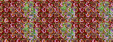 Nakış desenli çiçek deseni. Renkli grunge renkli çiçeklerle soyut bir arka plan oluşturur. İzler, kumaş, duvar kağıtları, tekstil için raster dokusu.