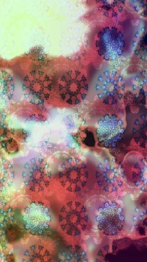 Raster illüstrasyonu. Küçük çiçekteki sevimli çiçek deseni. Güzel karalamalı çiçek desenli çizim. Güzel kumaş deseni.