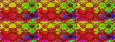 Küçük çiçekteki sevimli çiçek deseni. Kırmızı ve sarı renkte çiçekler.