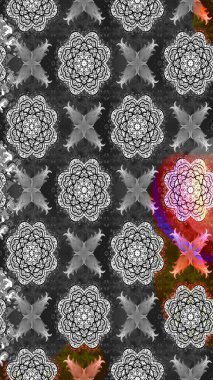 Sevimli çiçek raster deseni. Gri renkli çiçekler. Sketch Colour Spring Theme eskiz kalıbı. Düz Çiçek Elementleri Tasarımı.