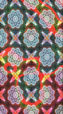 Tropik çiçek desenleri. Raster illüstrasyonu. Tarafsız renklerde çiçekler.