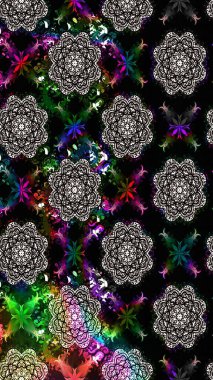 Tomurcukları papatya çiçekleri olan sevimli bir çiçek deseni. Eskiz geçmişi. Raster illüstrasyonu. Kumaş, tekstil, duvar kağıdı baskısı için. Eski usul. Miles Fleur, dandik süs.