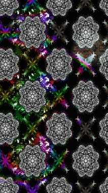 Çiçek arkaplanlı soyut zarafet eskiz deseni. Raster Güzel kumaş deseni.