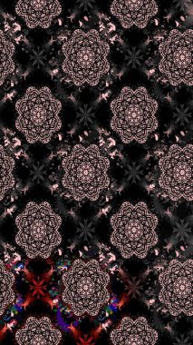 Çiçekli karalama şeklinde Raster çiçek deseni. Nazik, narin çiçek arkaplanı. Siyah renkte çiçekler.