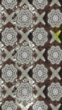 Çiçekli karalama şeklinde Raster çiçek deseni. Gri renklerde bahar çiçekleri. Raster illüstrasyonu.