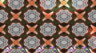 Renkli Bahar Teması eskiz kalıbı. Düz Çiçek Elementleri Tasarımı. Güzel çiçek deseni. Gri renkli çiçekler.