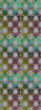 Yeşil renkli çiçekler. Düz Çiçek Elementleri Tasarımı. Güzel çiçek deseni. Renkli Bahar Teması Kusursuz Arkaplan.